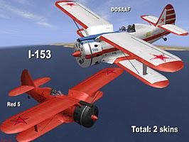 Pilotage skinpack I-153 (DOSAAF+Red 5)