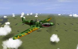 P-39D-2 Flying fire