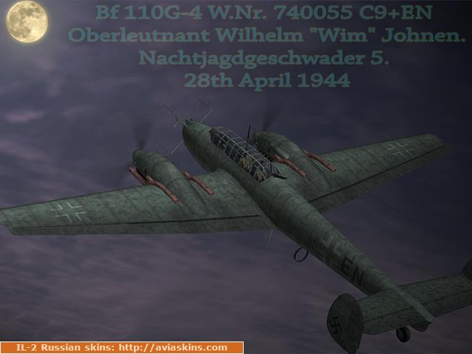 Bf 110G-4 Wilhelm Johnen. 5./NJG 5
