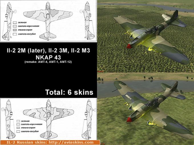 Skinpack Il-2 (2M later, 3M, M3) NKAP43 remake