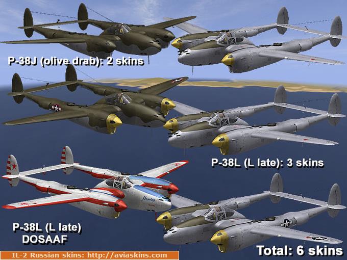 Skinpack P-38 J/L/LLate (O3+unmarked)