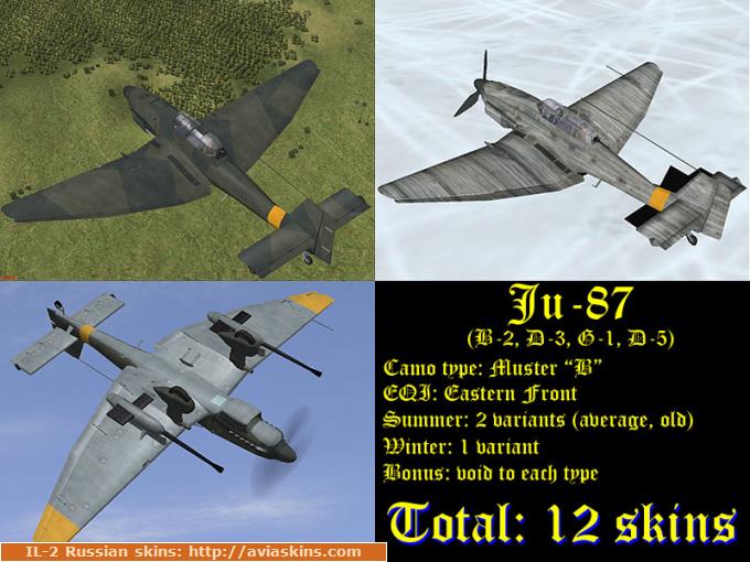 Skinpack Ju-87 (B2/D3/D5/G1) unmarked 