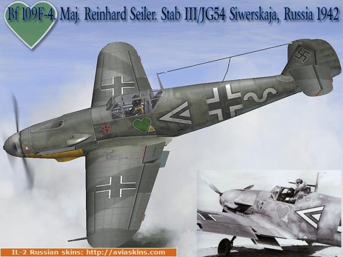 Bf 109F-4. Maj. Reinhard Seiler